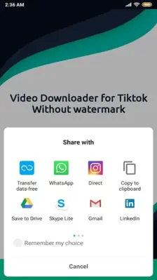 Video Downloader for tiktok - without Watermark android App screenshot 0